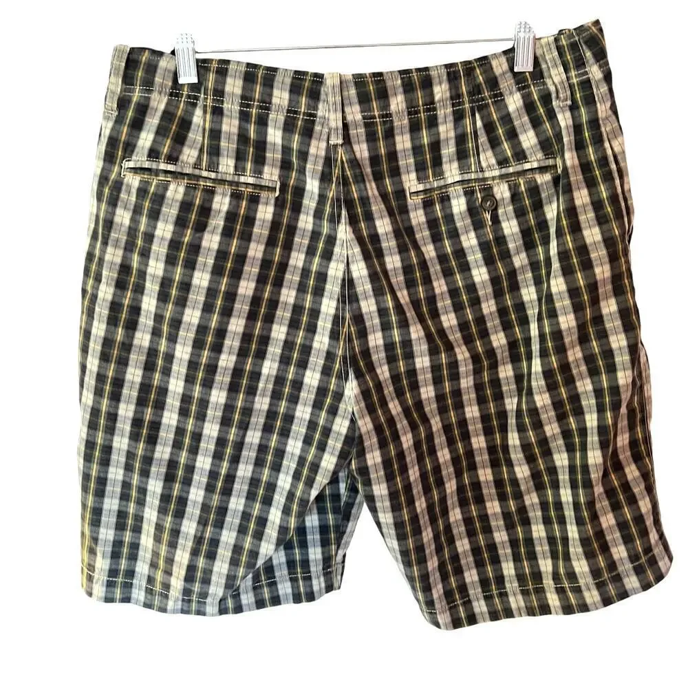 J. Crew Vintage -Bundle of 2 Madras Plaid Cotton Drawstring Shorts SZ 34​​​